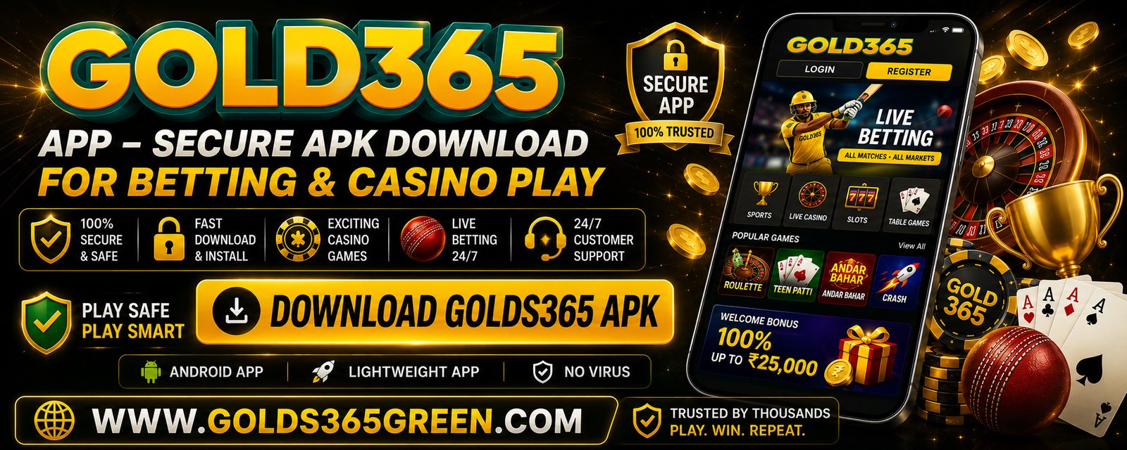 Gold365 App – Secure APK Download for Betting & Casino Play