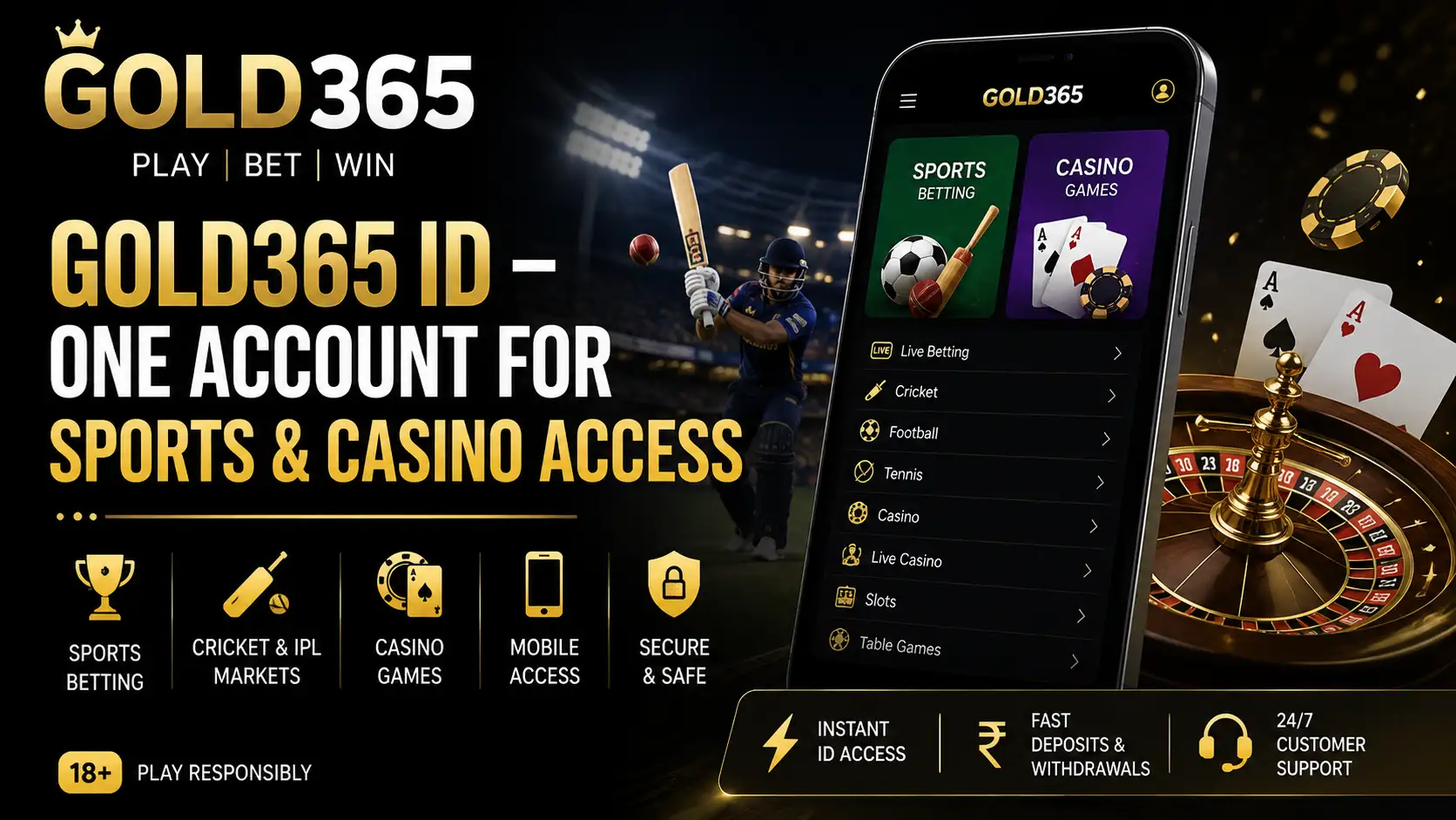 Gold365 ID – One Account for Sports & Casino Access