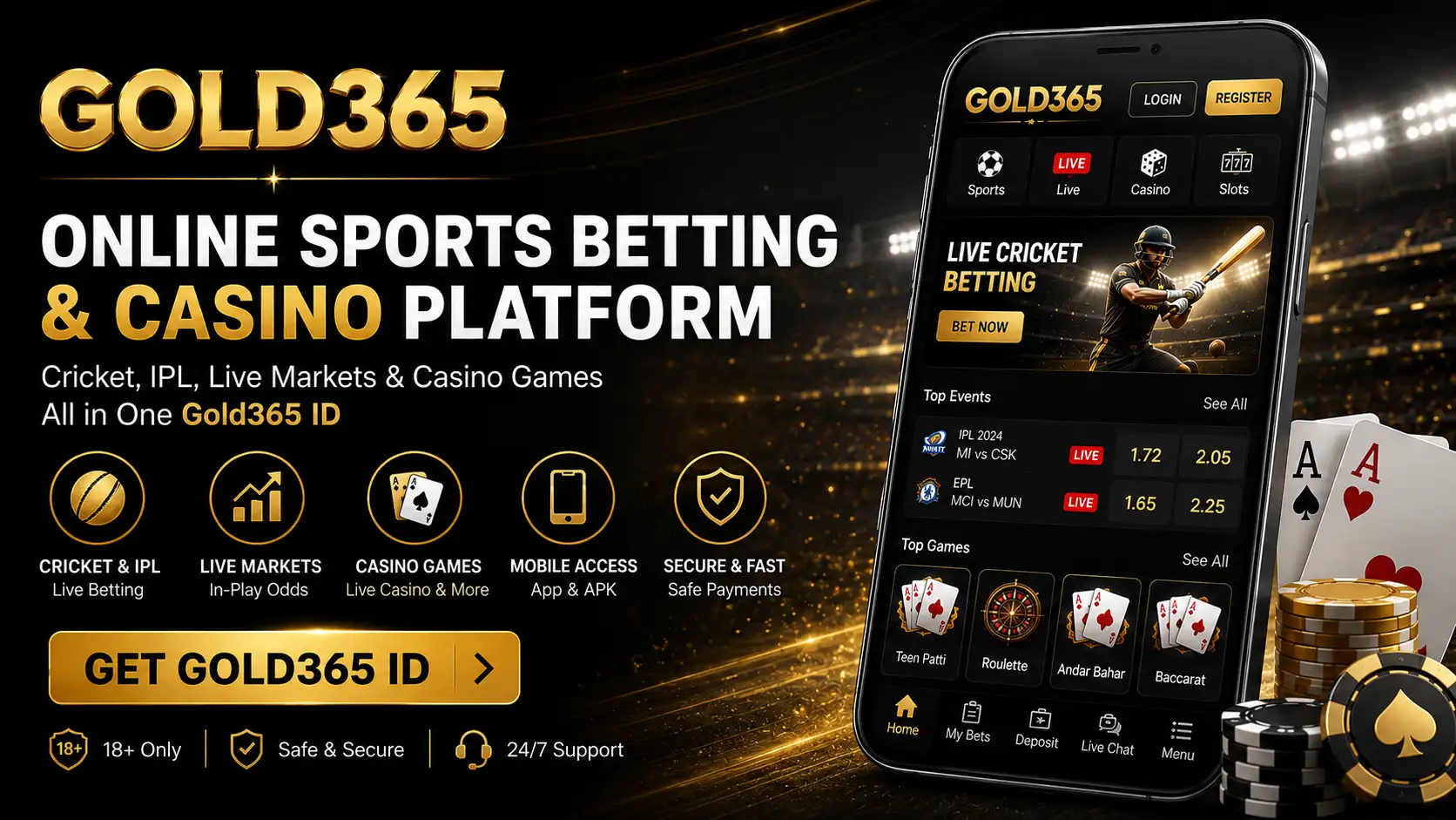 Gold365 – Online Sports Betting, Cricket & Casino Platform